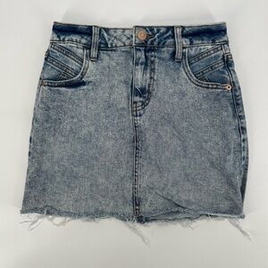 Wild Fable Raw Hem Denim Mini Jean Skirt Size 00